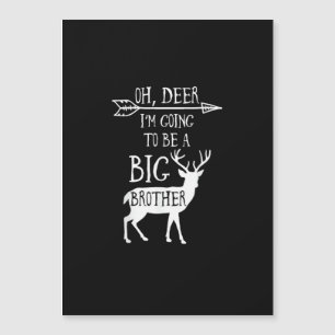 Carte Magnétique Oh Cerf Va Fêter L'annonce De Grand Frère Noël