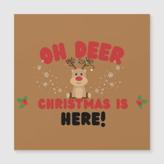 Carte Magnétique Oh Deer – Funny Reindeer Christmas Card 