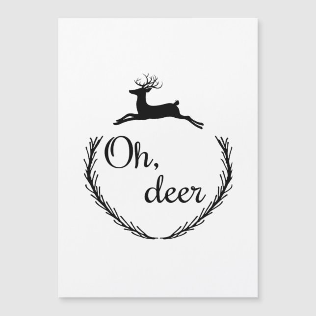 Carte Magnétique Oh Deer Funny Style Design  (Devant)