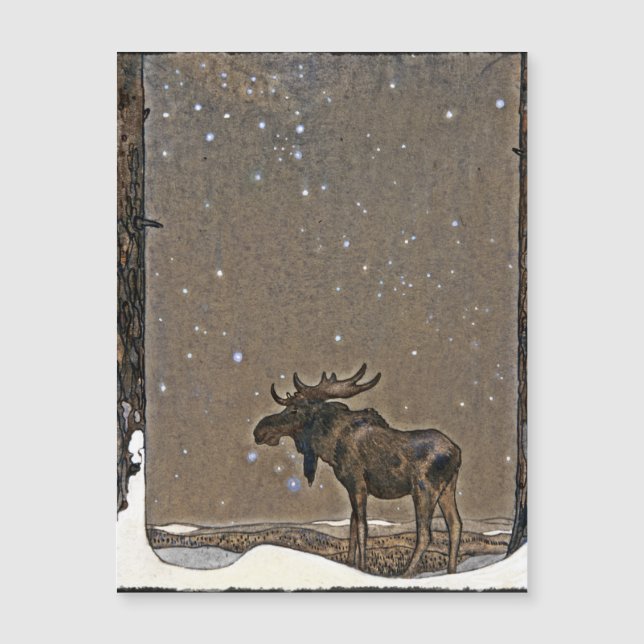 Carte Magnétique Oie dans la neige (Devant)