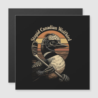 Carte Magnétique Oiseau loup canadien stupide