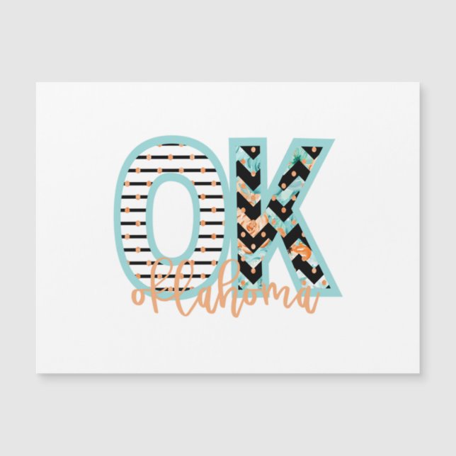 Carte Magnétique OK Oklahoma Classic (Devant)
