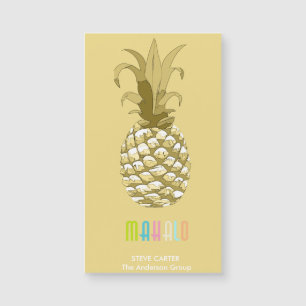Carte Magnétique Or Mahalo ID239 d'ananas