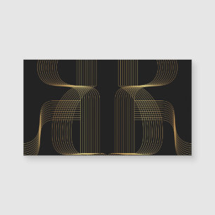 Carte Magnétique Or, noir, élégant, cool, art de ligne tendance u