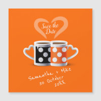 Orange + Café Noir Design de Couleur Date à Sauveg