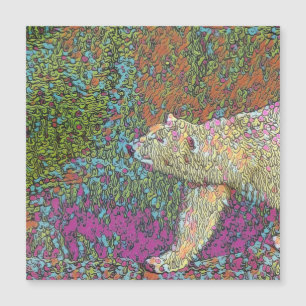 Carte Magnétique Ours polaire Abstrait