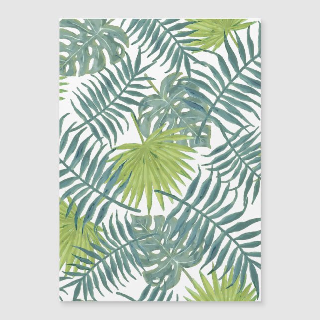 Carte Magnétique Palm Tree Fronds Peinture hawaïenne (Devant)