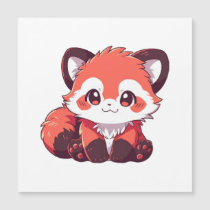 Carte Magnétique panda rouge mignon