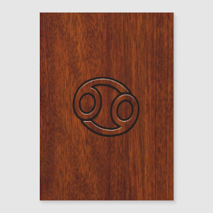 Carte Magnétique Panneau élégant pour cancer sur le décor en acajou