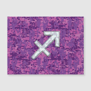Carte Magnétique Panneau Zodiac Pearl Sagittarius Fuchsia Camo numé
