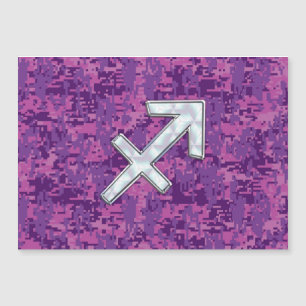 Carte Magnétique Panneau Zodiac Pearl Sagittarius Fuchsia Camo numé