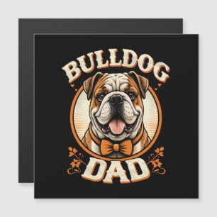Carte Magnétique Papa Bouledogue – Cute Vintage Bouledogue Fête des