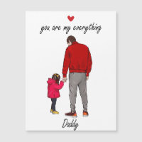 Papa et fille, cadeau de Fête des pères