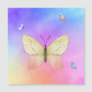 Carte Magnétique Papillon aquarelle