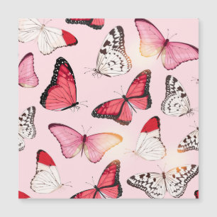 Carte Magnétique Papillon tropical détaillé : Motif Vintage