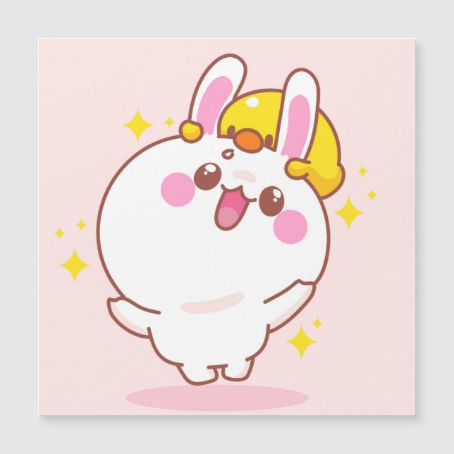 Carte Magnétique Pâques de Kawaii (Devant)