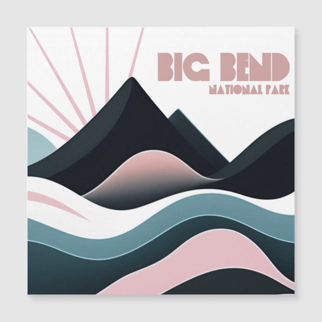 Carte Magnétique Parc national Big Bend Colour Hills (Devant)