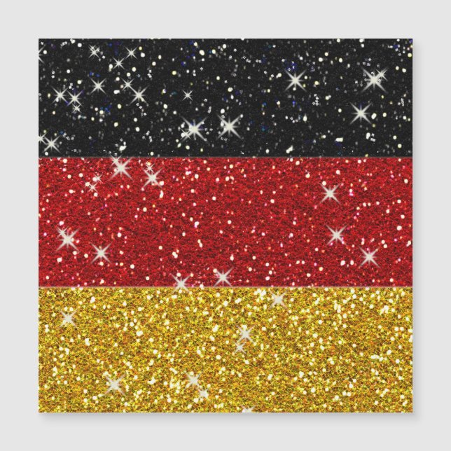 Carte Magnétique Parties scintillant Allemagne Drapeau avec étincel (Devant)