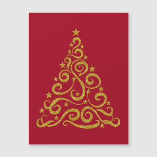 Carte Magnétique Parties scintillant d'or Faux Arbre à perches de N