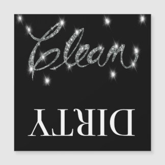 Carte Magnétique Parties scintillant look Nettoyer lave-vaisselle s