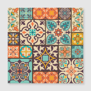 Carte Magnétique Patchwork coloré Islam Motifs Carrelage