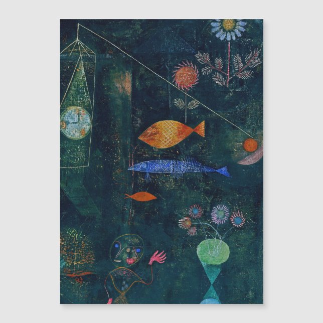 Carte Magnétique Paul Klee Fish Magic Peinture Abstraite Art graphi (Devant)