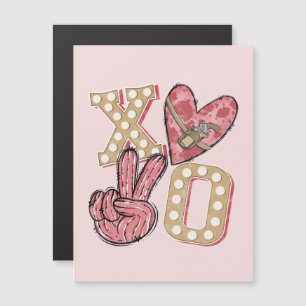 Carte Magnétique Pays occidental Xoxo   Embrous et baisers