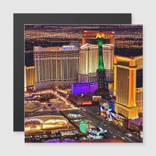 Carte Magnétique Paysage de Las Vegas au Nevada (Devant / Derrière)