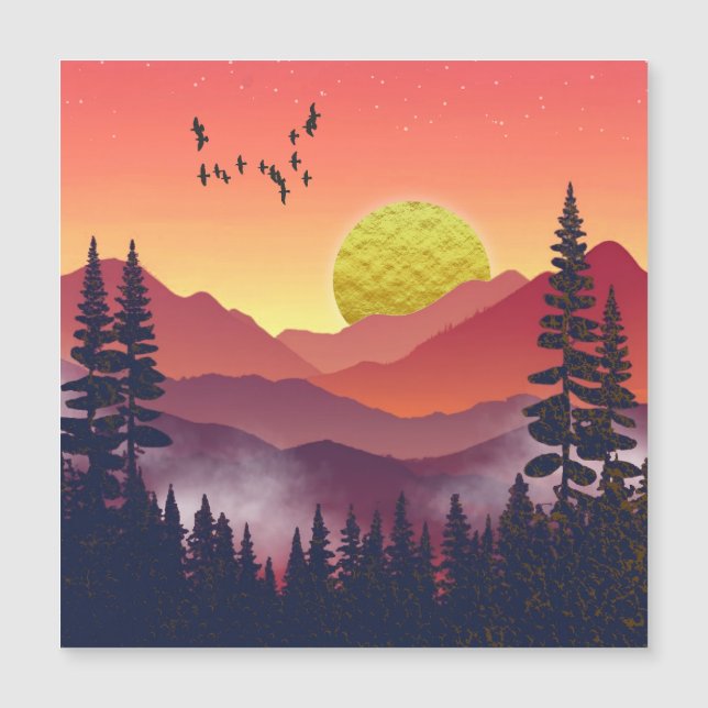 Carte Magnétique Paysage des monts Crimson (Devant)