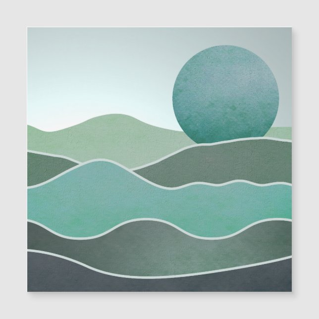 Carte Magnétique Paysage du monde Turquoise (Devant)