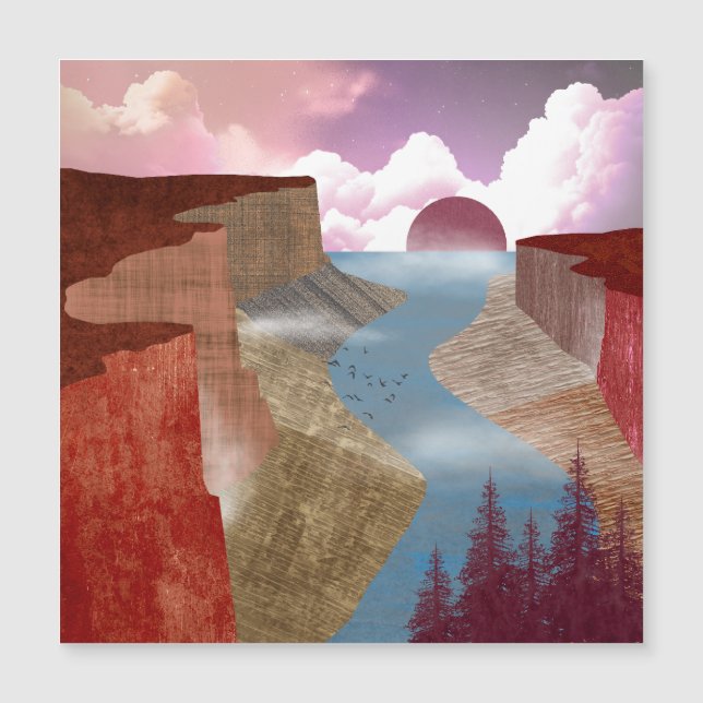 Carte Magnétique Paysage océanique du Canyon (Devant)