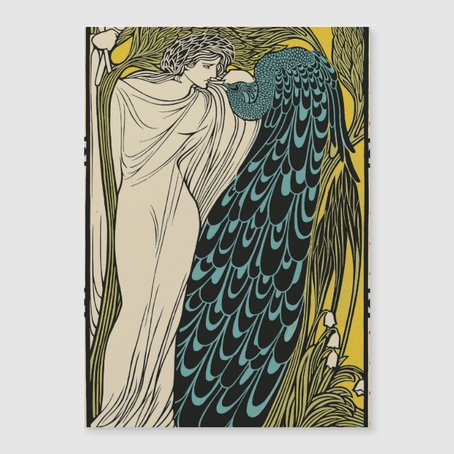 Carte Magnétique Peacock Fine Art Bird Nouveau (Devant)