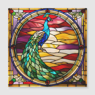 Carte Magnétique Peacock on Pink