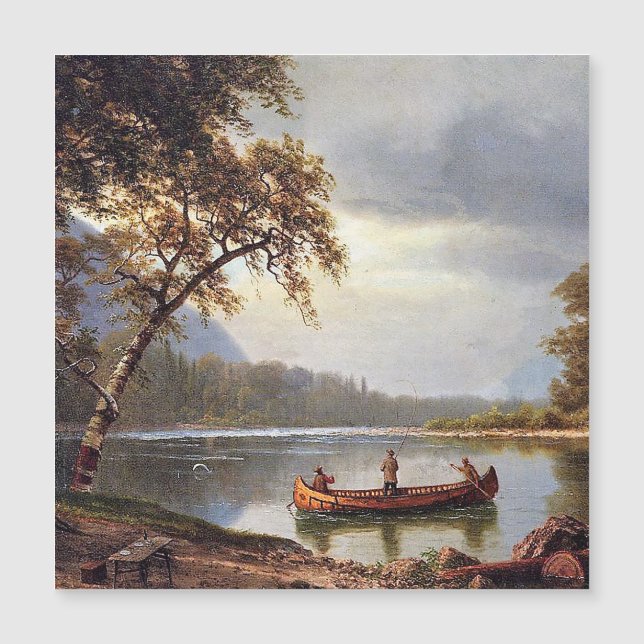 Carte Magnétique Pêche saumon sur le Cascapediac Albert Bierstadt (Devant)