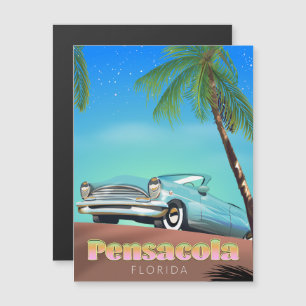 Carte Magnétique Pensacola, floride affiche de voyage de style vint