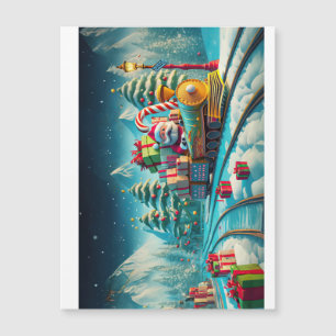 CARTE MAGNÉTIQUE PÈRE NOËL EXPRESS POLAIRE NOËL EVE