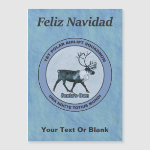 Carte Magnétique Père Noël Polar Sqdn - Subduit - Feliz Navidad