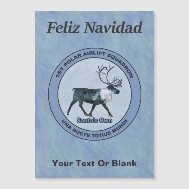 Carte Magnétique Père Noël Polar Sqdn - Subduit - Feliz Navidad (Devant)