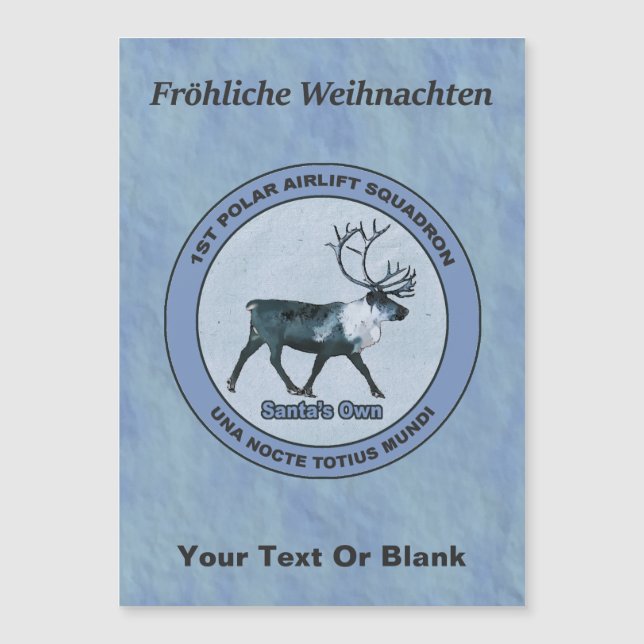 Carte Magnétique Père Noël Polar Sqdn - Subduit - Fröhe Weihnachten (Devant)