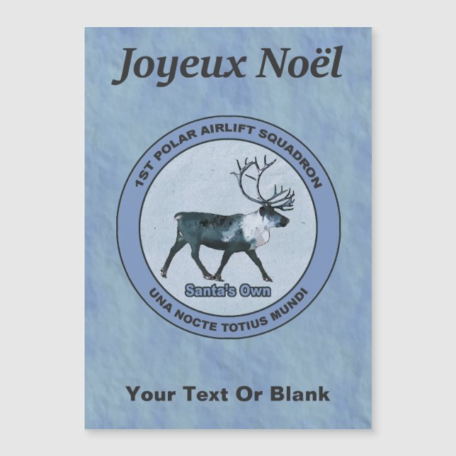 Carte Magnétique Père Noël Polar Sqdn - Subduit - Joyeux Noё l (Devant)