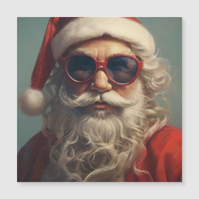 Carte Magnétique Père Noël Selfie ! - merci pour le lait et les bis (Devant)
