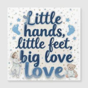 Carte Magnétique Petit baby shower pieds