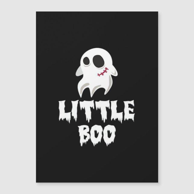 Carte Magnétique Petit Boo Dans Graphique Cool Halloween (Devant)
