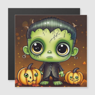 Carte Magnétique Petit Frankenstein d'Halloween 