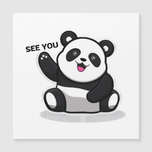 Carte Magnétique petit panda mignon