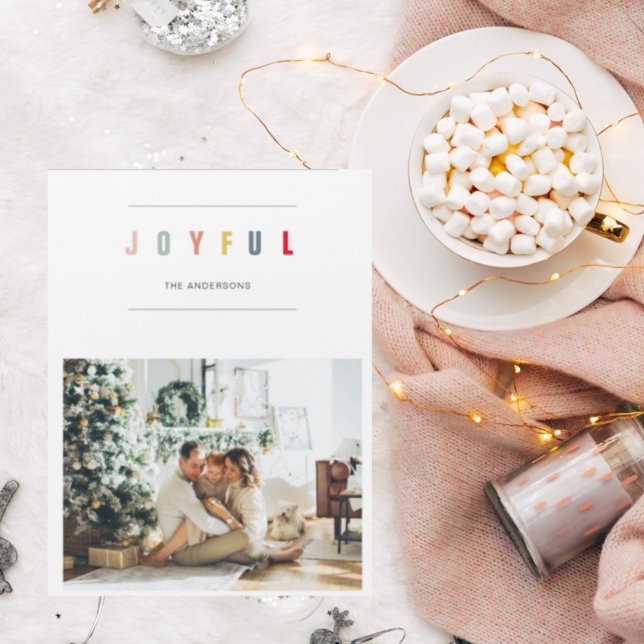 Carte Magnétique Photo de Noël simple et moderne | Joyeuses vacance (Créateur téléchargé)
