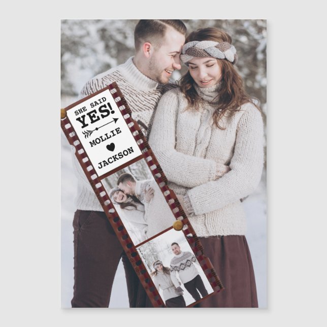 Carte magnétique photo fiançailles Faire-part (Devant)