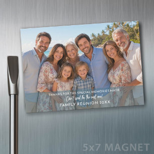 Carte Magnétique Photo Horizontal - Aimant de Réunion de Famille