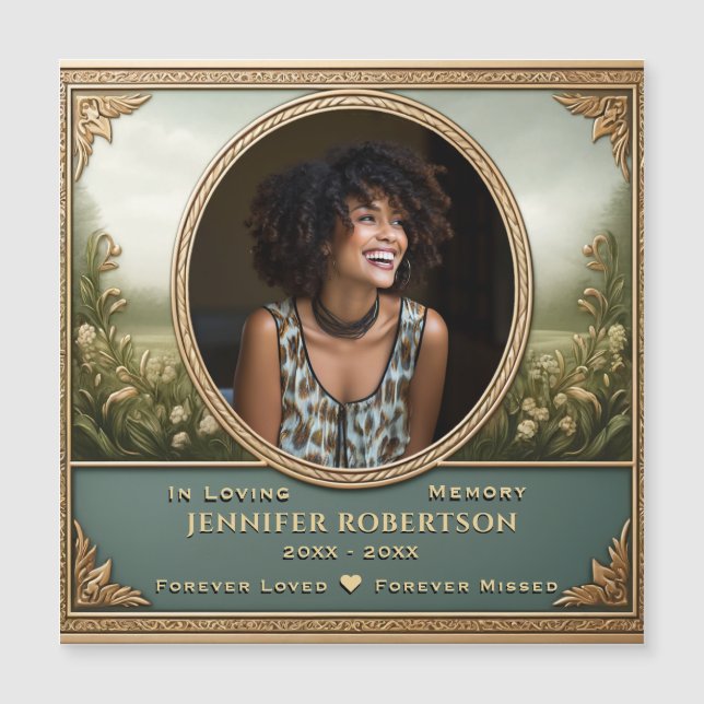 Carte Magnétique Photo Memorial (Devant)