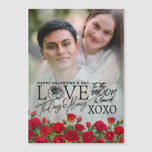 Carte Magnétique Photo mignonne et romantique de la Saint-Valentin